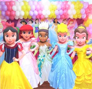 Princesas personagens vivos festa infantil